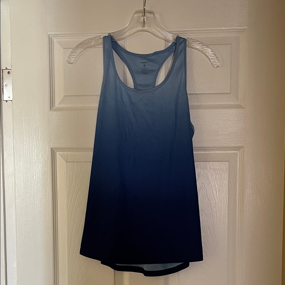 Elegant Blue Ombre Tank Top